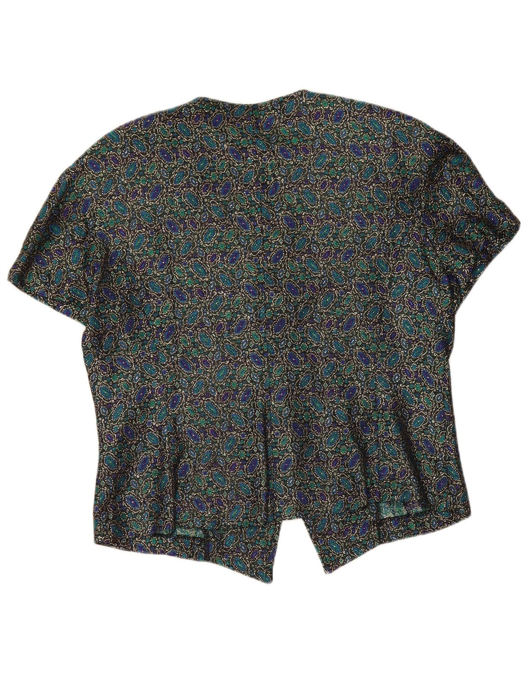 Camicetta a maniche corte corta da donna Andrea Mare UK 14 grande multicolore
