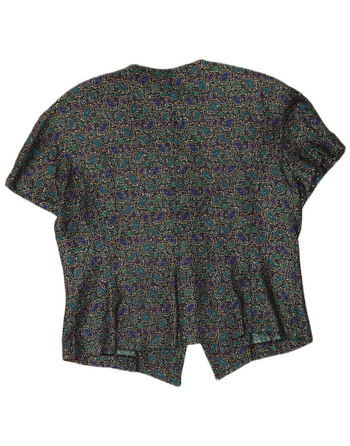 Camicetta a maniche corte corta da donna Andrea Mare UK 14 grande multicolore