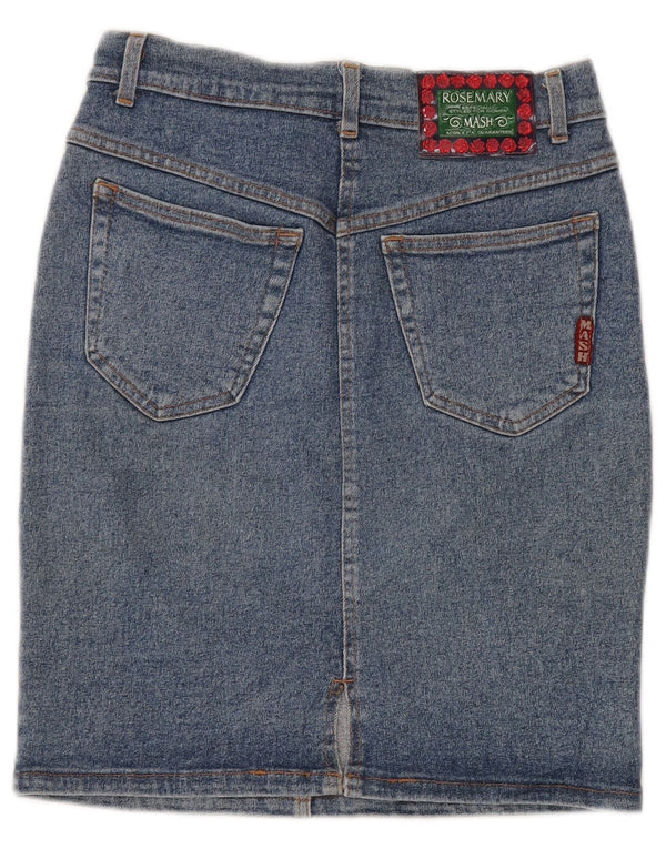 MASH Womens High Waist Denim Skirt IT 46 Large W28 Blue