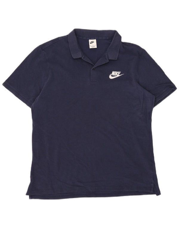 Polo Nike da uomo XL in cotone blu navy