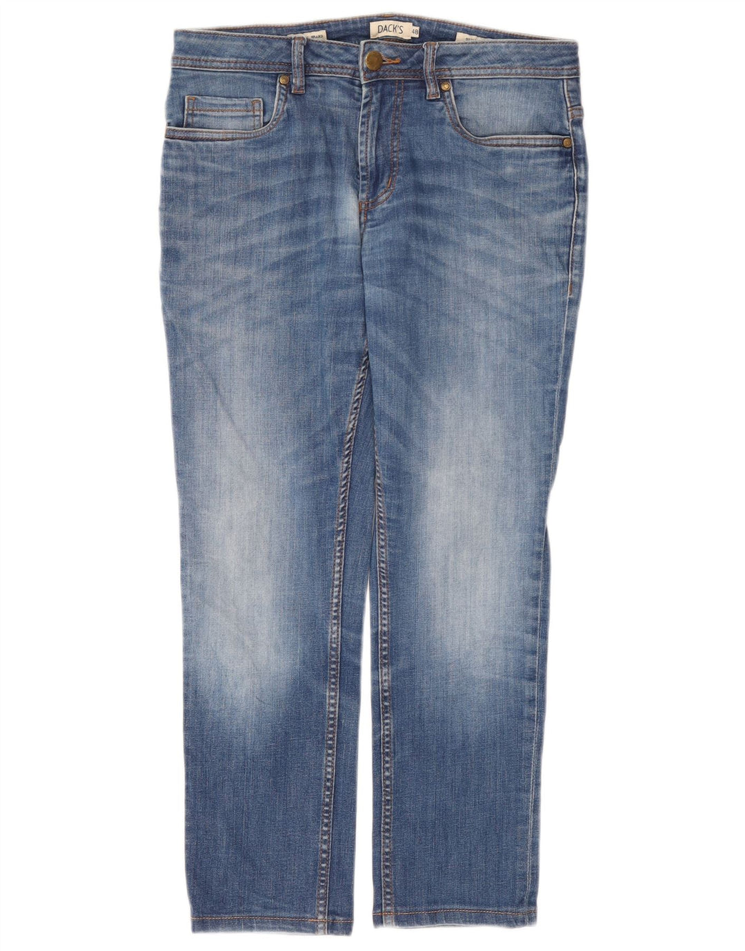 Jeans crop slim da donna di Dack IT 48 XL W32 L26 cotone blu