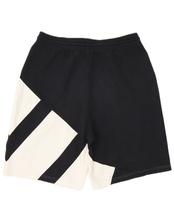 Pantaloncini sportivi grafici da uomo Adidas piccoli in cotone color block nero