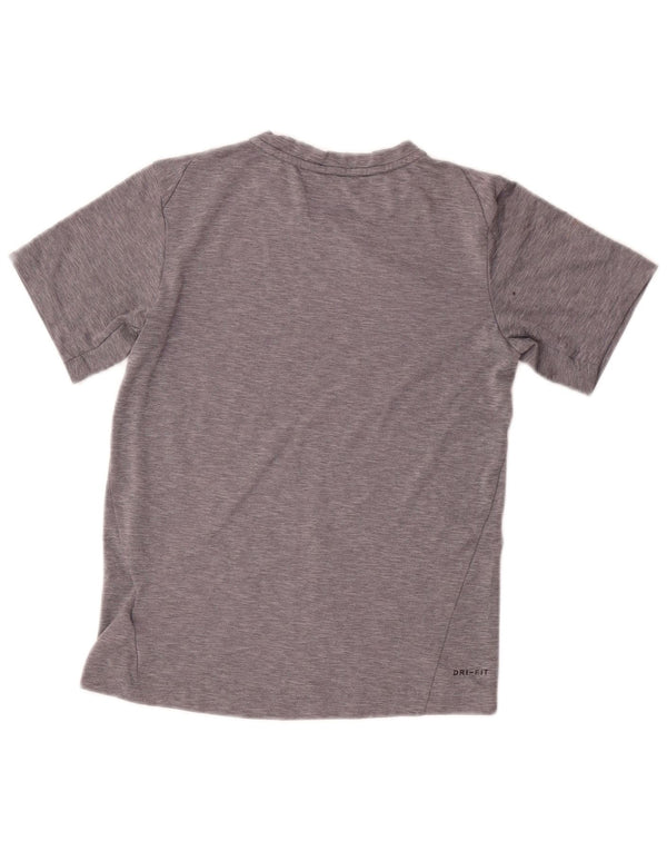 T-shirt grafica Nike da ragazzo Dri Fit Top 10-11 anni in poliestere grigio medio