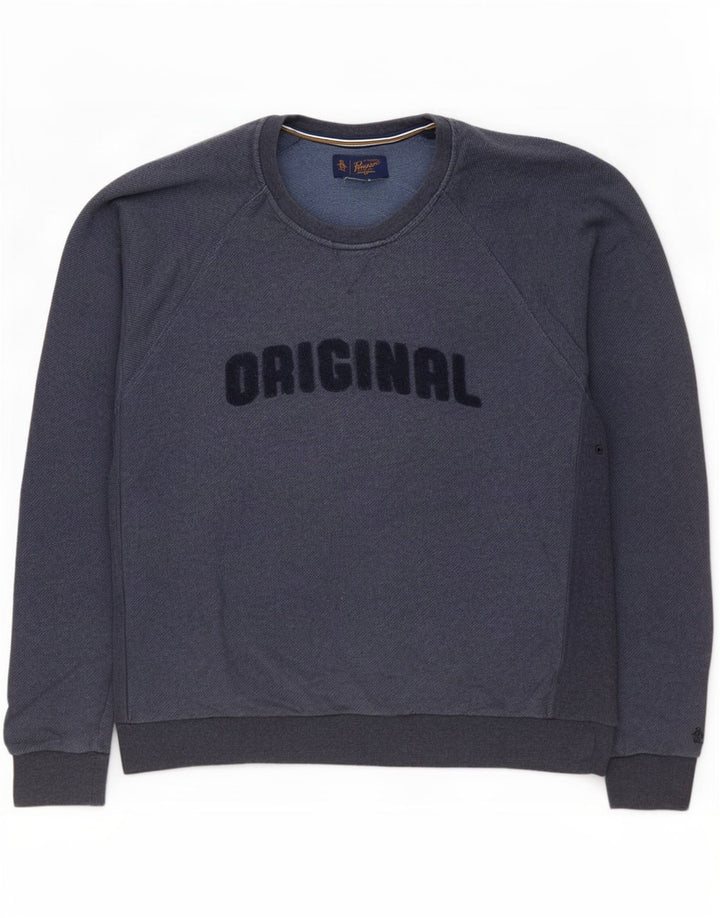 Felpa grafica da uomo Penguin Maglione XL Cotone blu navy
