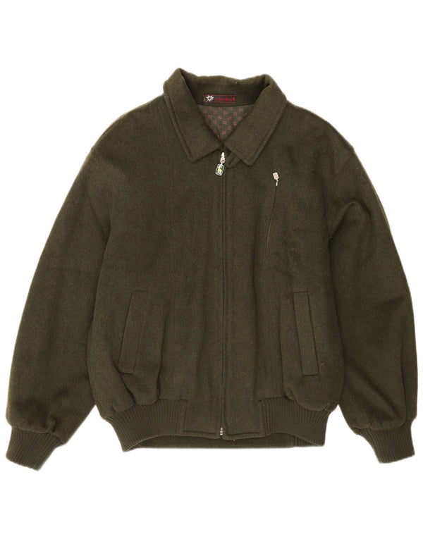 Steinbock Mens Bomber Windbreaker Jacket EU 52 XL Green Wool