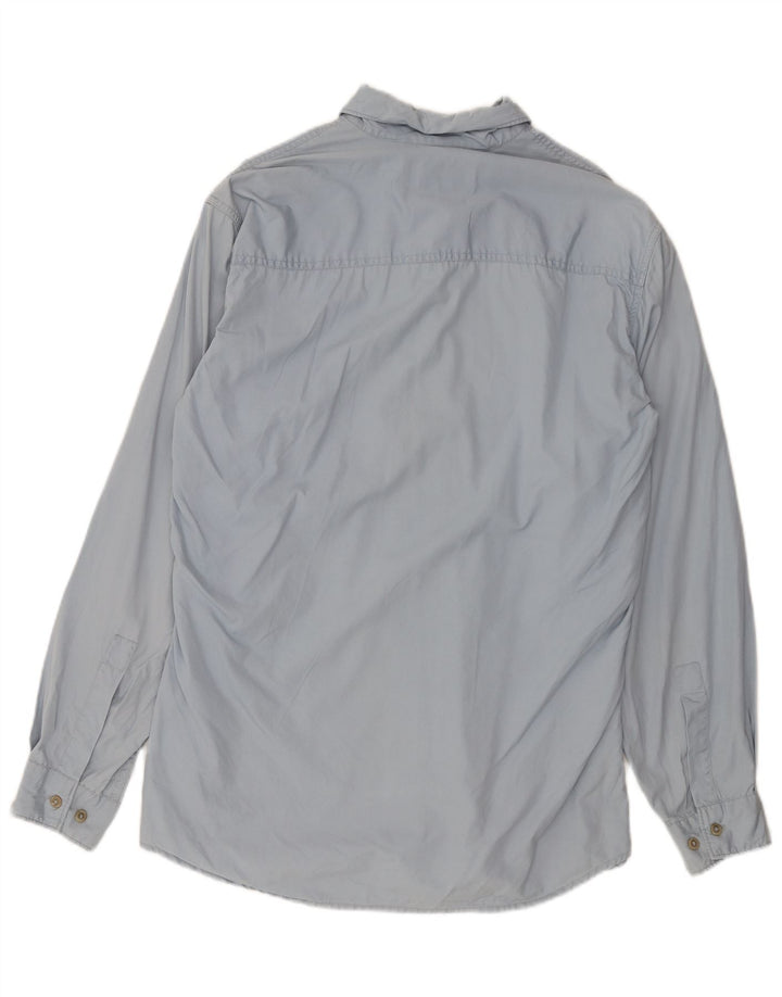 Camicia da uomo Marlboro Classics Large in cotone blu