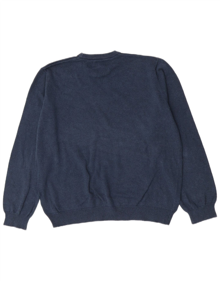 Maglione maglione girocollo da uomo Marks & Spencer XL cotone blu navy