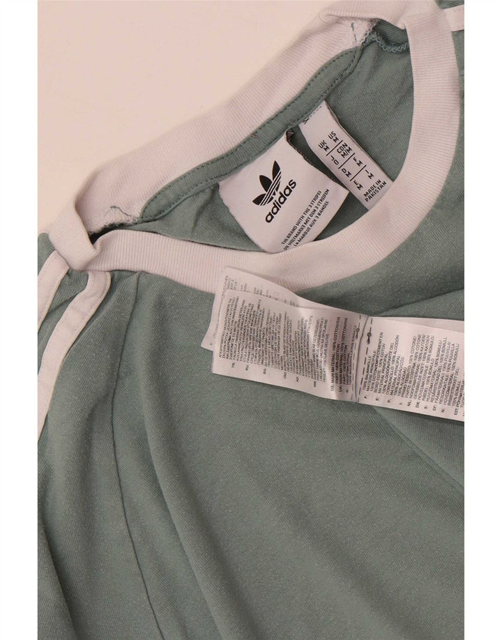 T-shirt da uomo Adidas Top in cotone verde medio