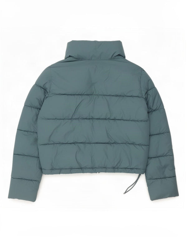 Giacca imbottita oversize da donna Hollister UK 10 piccola blu poliestere