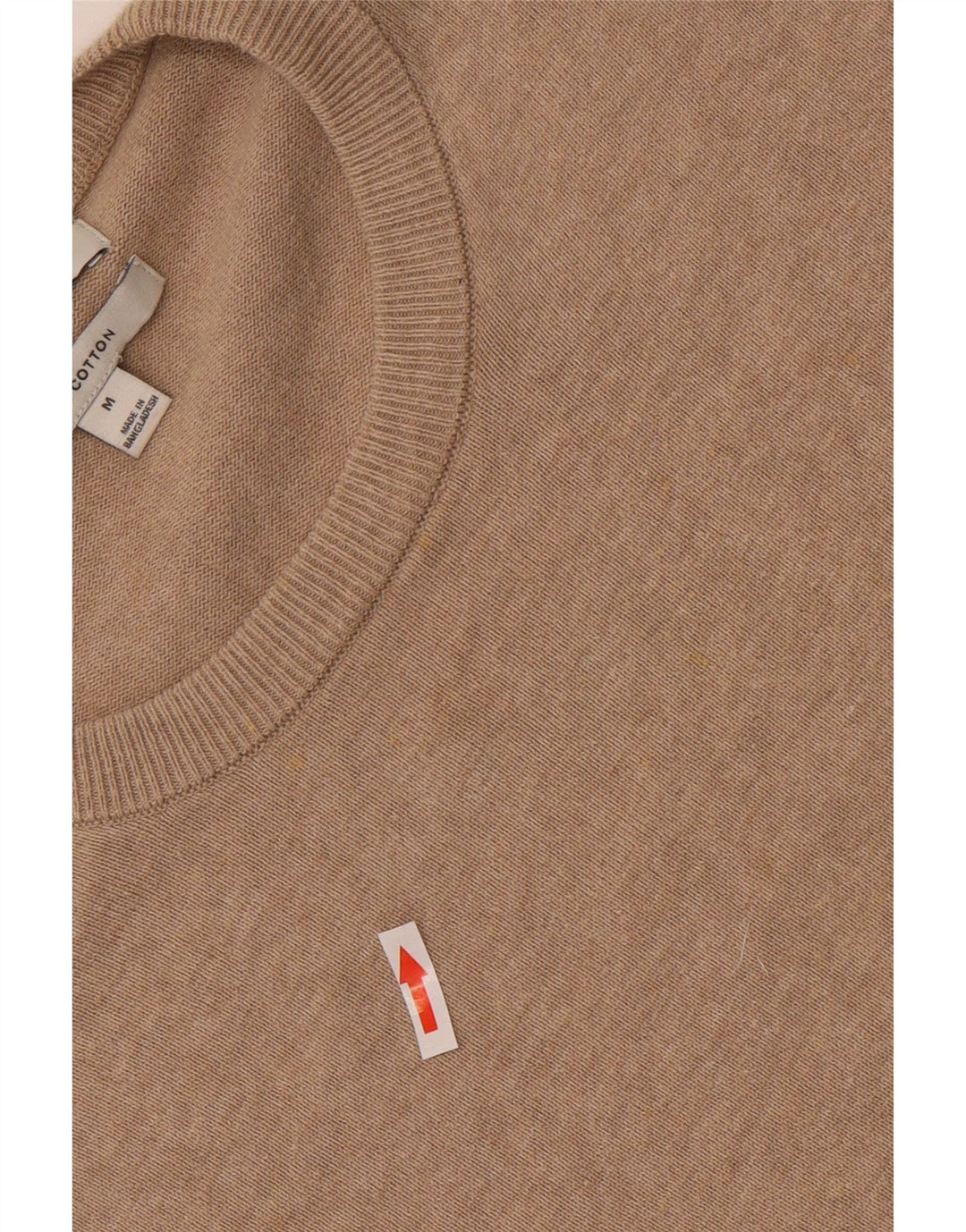 Maglione maglione girocollo da uomo Marks & Spencer in cotone beige medio