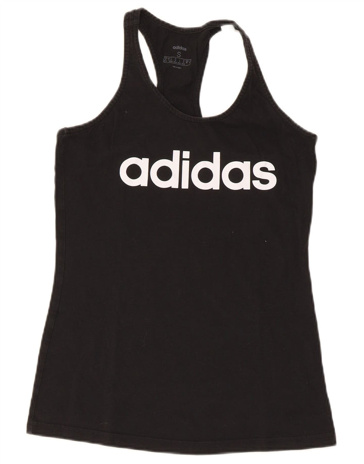 Canotta grafica da donna Adidas UK 8/10 piccola nera