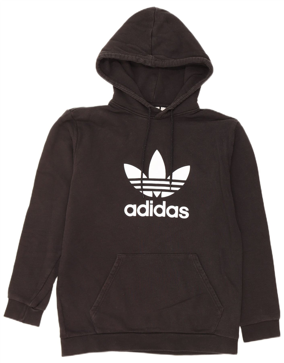 ADIDAS Mens Graphic Hoodie Jumper Medium Black Cotton