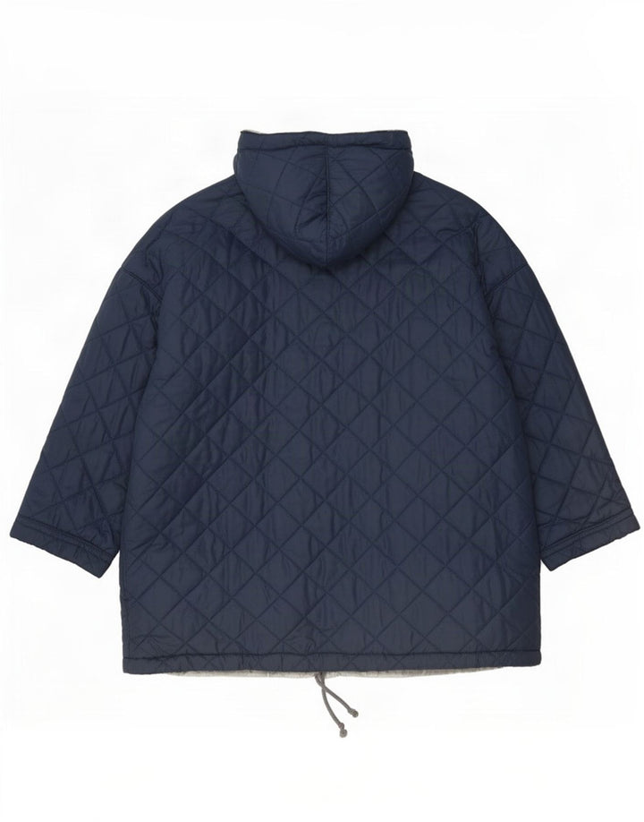 Giacca trapuntata reversibile oversize da donna Belfe & UK 14 medio blu navy
