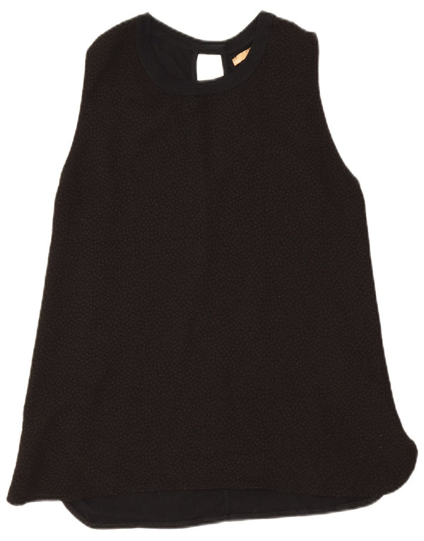 Top Zara Trafaluc senza maniche da donna, camicetta senza maniche, UK 12, medio, nero geometrico