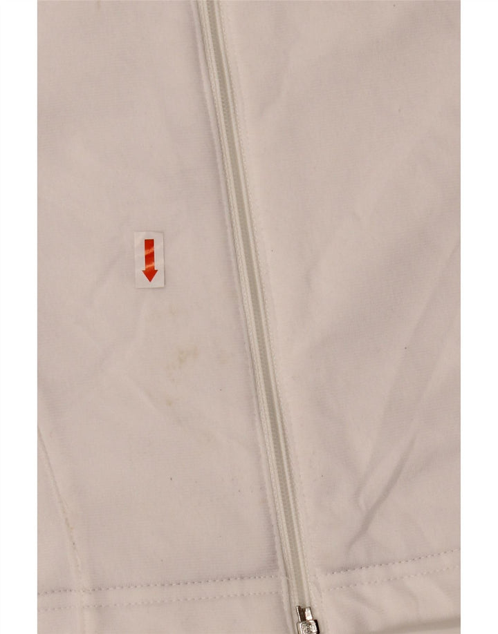 Giacca da tuta da donna ADIDAS UK 12 Medium White Colourblock