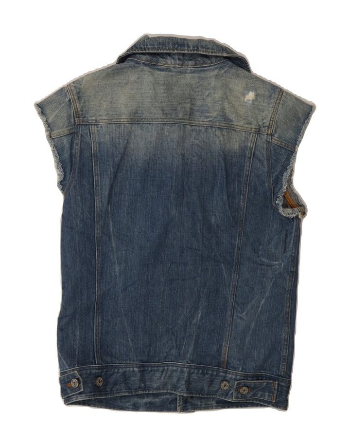 G-STAR Womens Denim Gilet UK 10 Small Blue Cotton Vintage G-Star and Second-Hand G-Star from Messina Hembry 