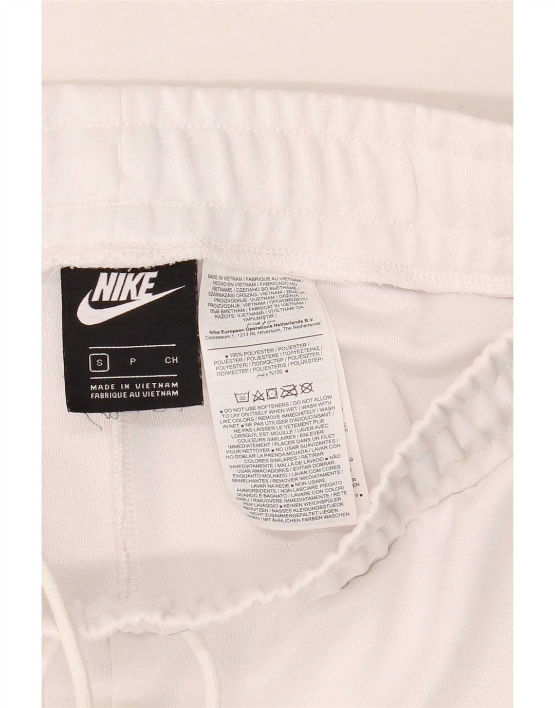 Pantaloncini sportivi Nike da donna con grafica UK 10 Small White Colourblock in poliestere