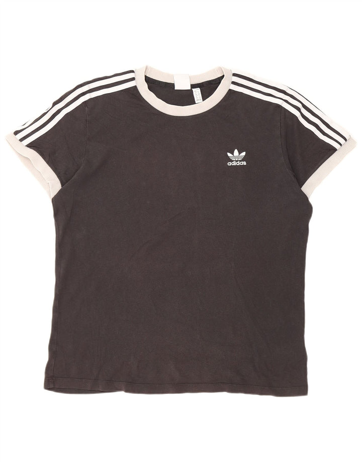T-shirt da donna Adidas Top UK 12 media cotone nero