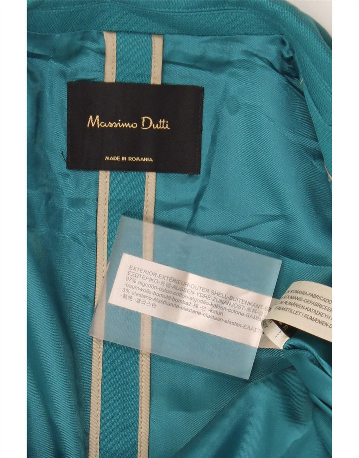 Giacca blazer da donna a 1 bottone Massimo Dutti EU 40 cotone blu medio
