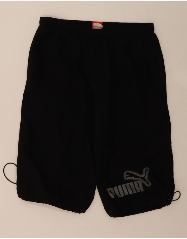 PUMA Mens Graphic Sport Shorts Medium  Black Polyester Vintage Puma and Second-Hand Puma from Messina Hembry 