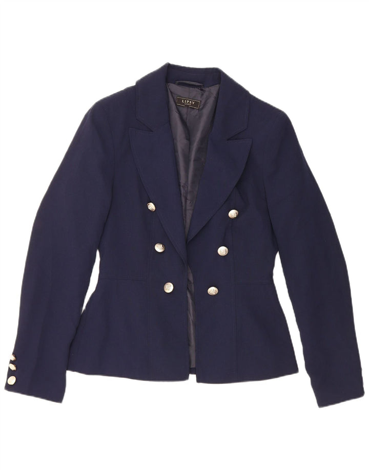 Giacca blazer aperta da donna Lipsy UK 10 piccola poliestere blu navy
