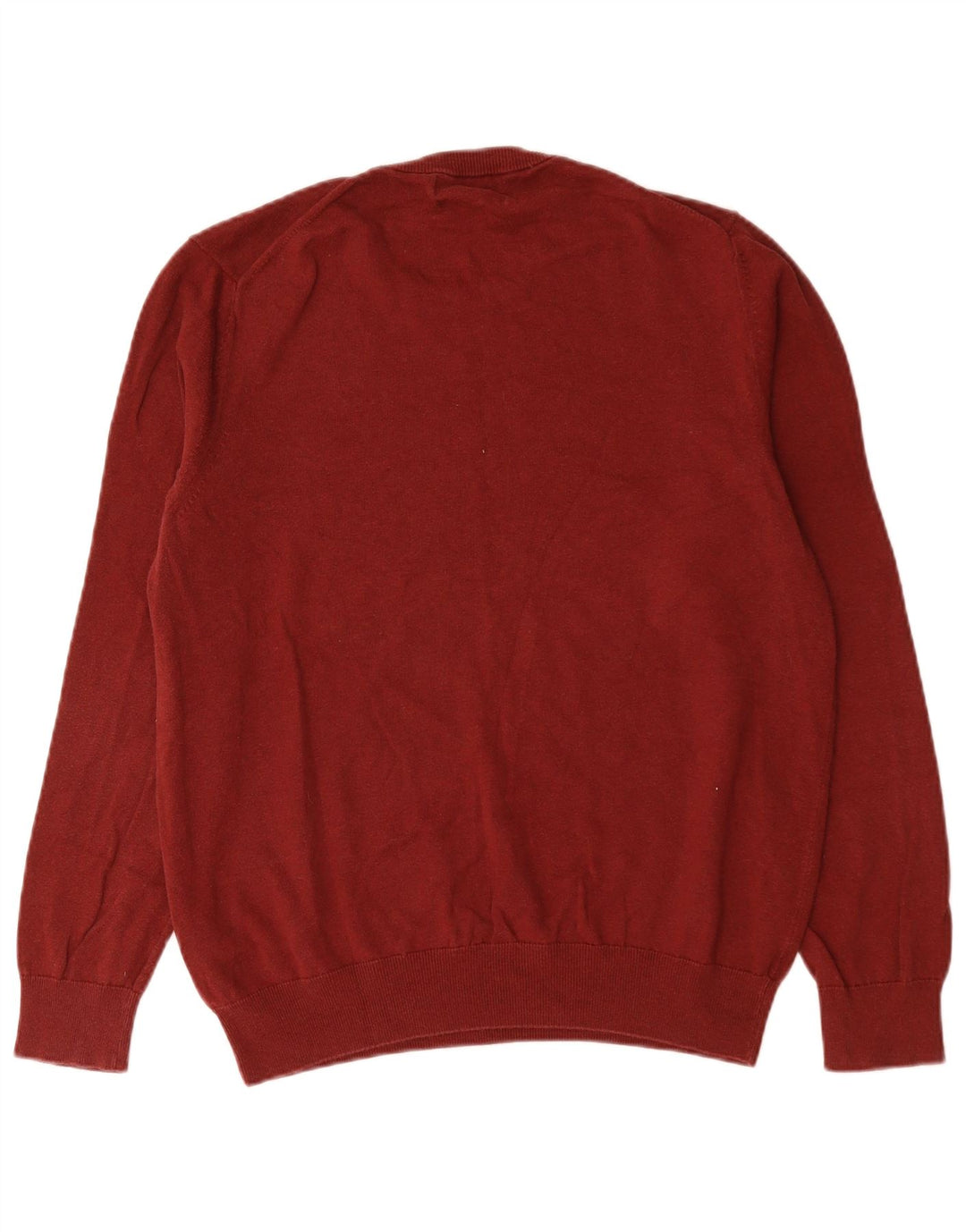 Maglione maglione girocollo da uomo Marks & Spencer grande cotone bordeaux