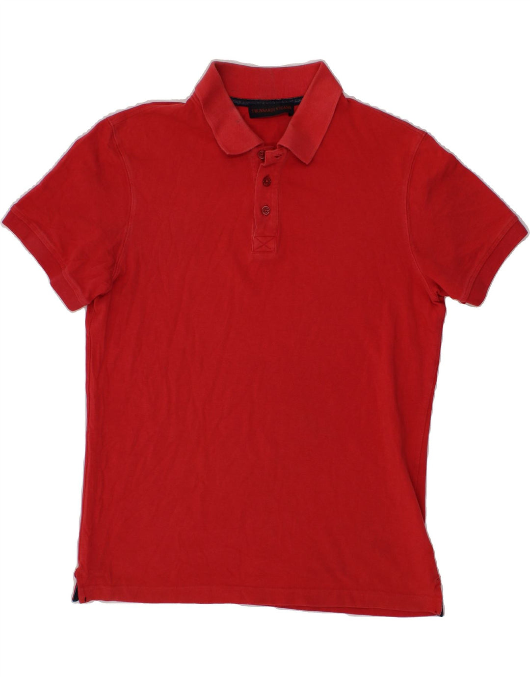 TRUSSARDI Mens Polo Shirt Large Red Cotton Vintage Trussardi and Second-Hand Trussardi from Messina Hembry 