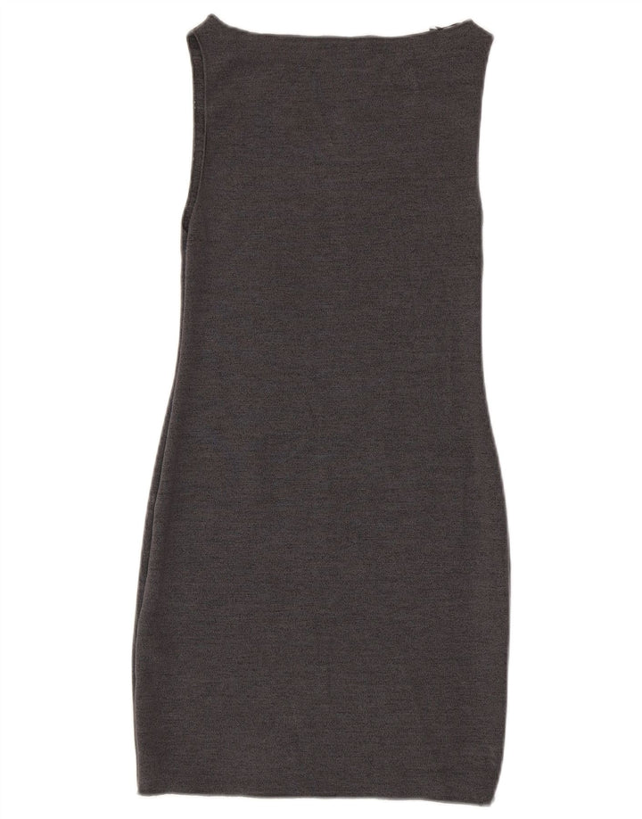 Abito tubino senza maniche Zara da donna UK 12 Viscosa grigio medio