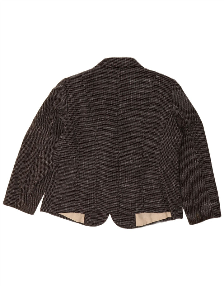 Giacca blazer a 5 bottoni da donna Marks & Spencer UK 18 XL Chevron nero