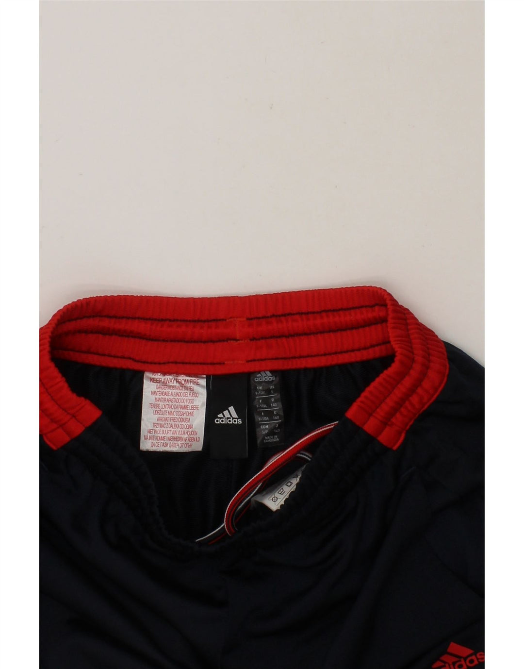 ADIDAS Boys Sport Shorts 9-10 Years  Navy Blue Polyester Vintage Adidas and Second-Hand Adidas from Messina Hembry 