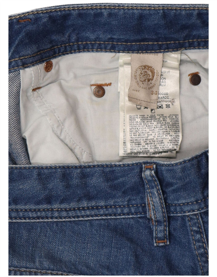 Jeans slim invecchiati da uomo Diesel W34 L26 cotone blu