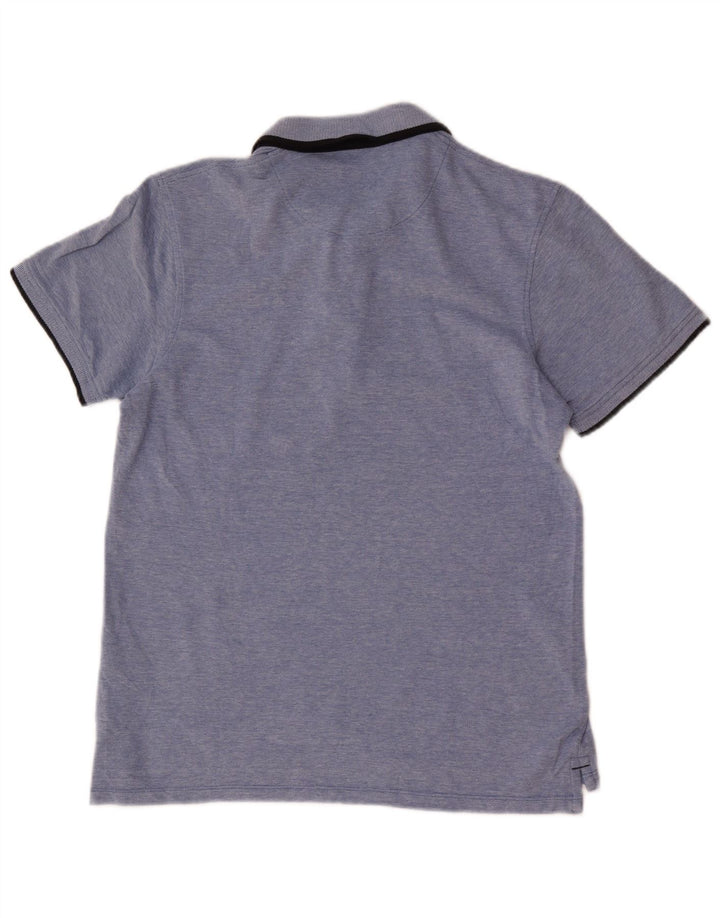 Polo da uomo vestibilità regolare Jack & Jones in cotone blu medio