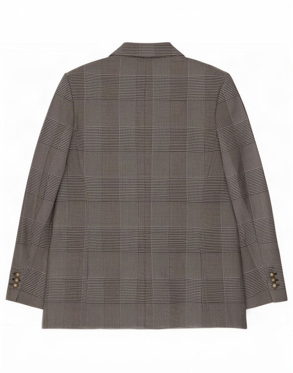 Giacca blazer doppiopetto da donna Zara UK 18 XL pied de poule grigio