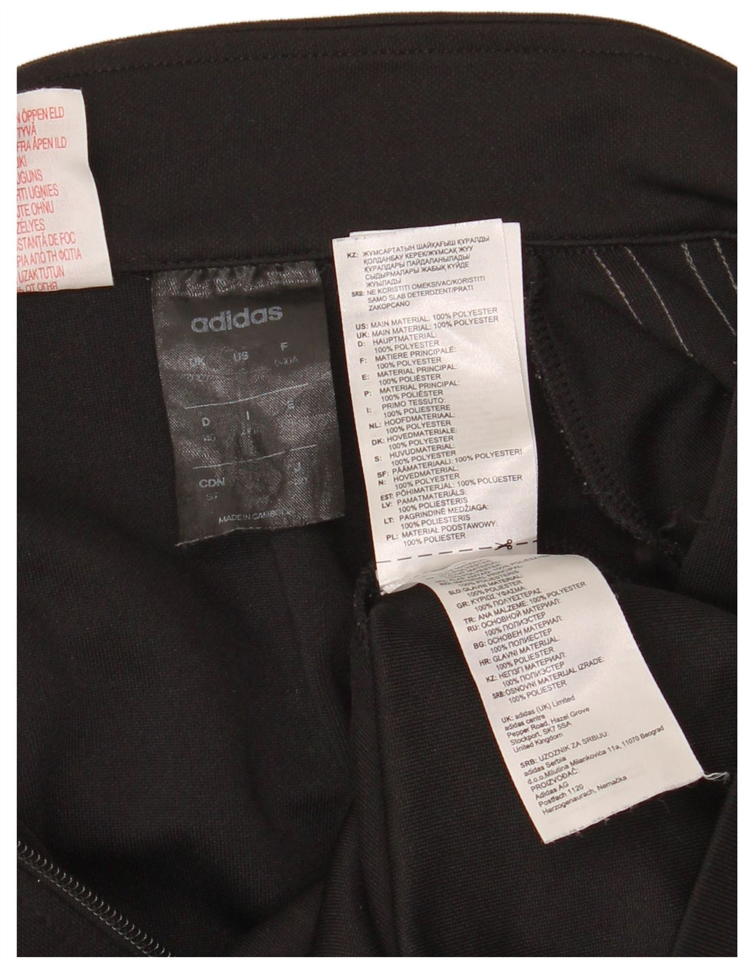 Giacca top della tuta da ragazzo ADIDAS 9-10 anni in poliestere nero