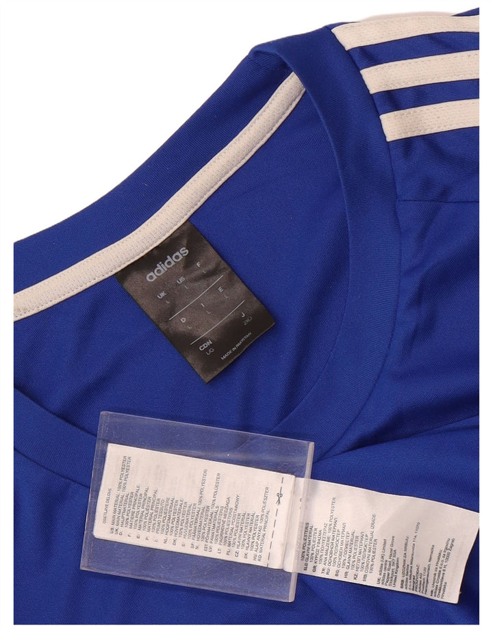 T-shirt Adidas Climalite da uomo, grande, in poliestere blu