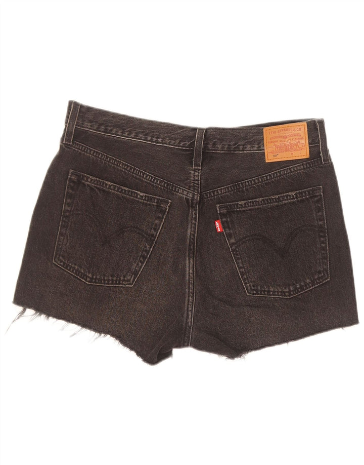 Pantaloncini Levi's da donna 501 in denim invecchiato W30 cotone nero medio