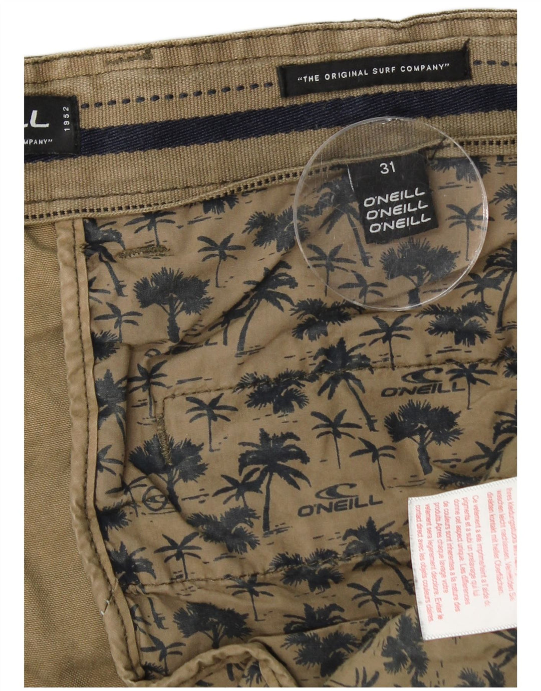 Pantaloncini cargo da uomo O'NEILL W31 verde medio mimetico