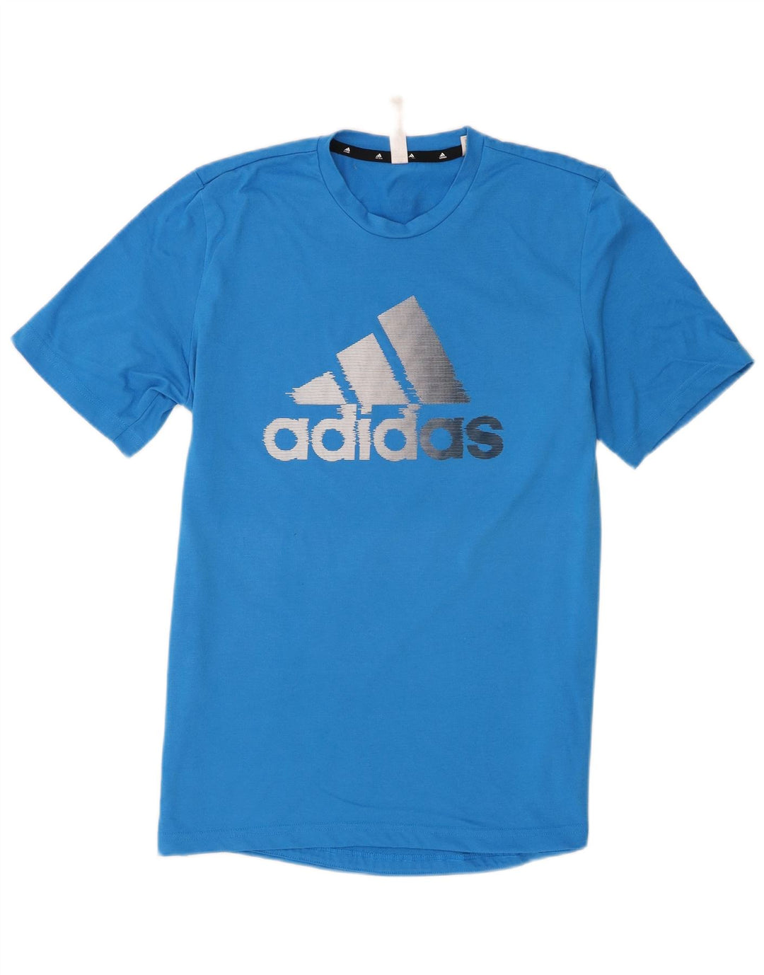 T-shirt grafica Adidas da uomo Aeroready Top in poliestere blu medio