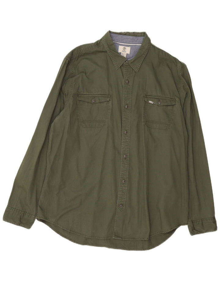 Camicia Timberland da uomo Earthkeepers vestibilità regolare 2XL cotone verde