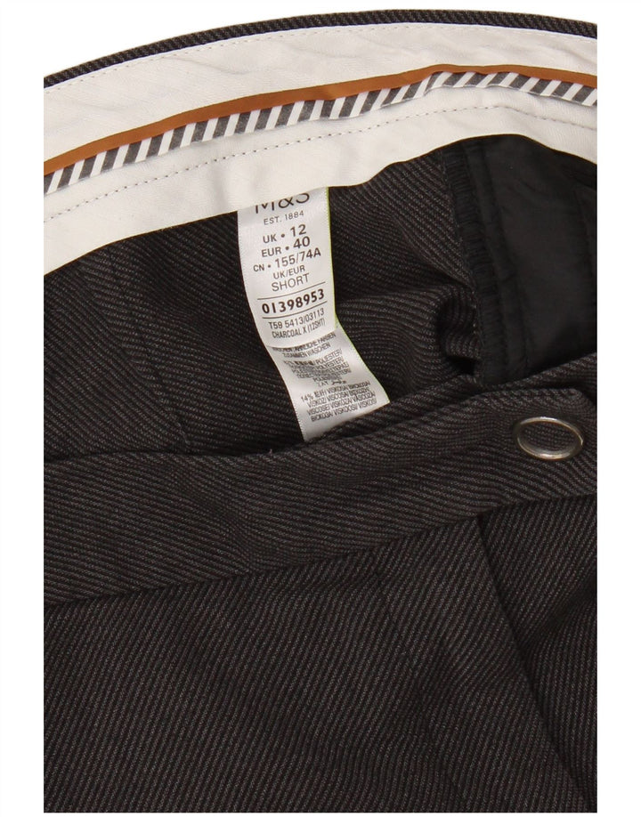 Pantaloni casual slim da donna Marks & Spencer UK 12 Medium W30 L27 Grigio
