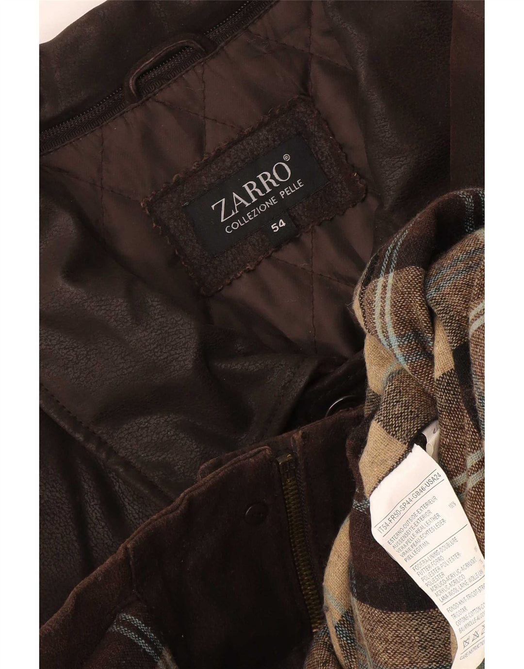 Cappotto antivento in pelle da uomo Zarro IT 54 2XL Marrone