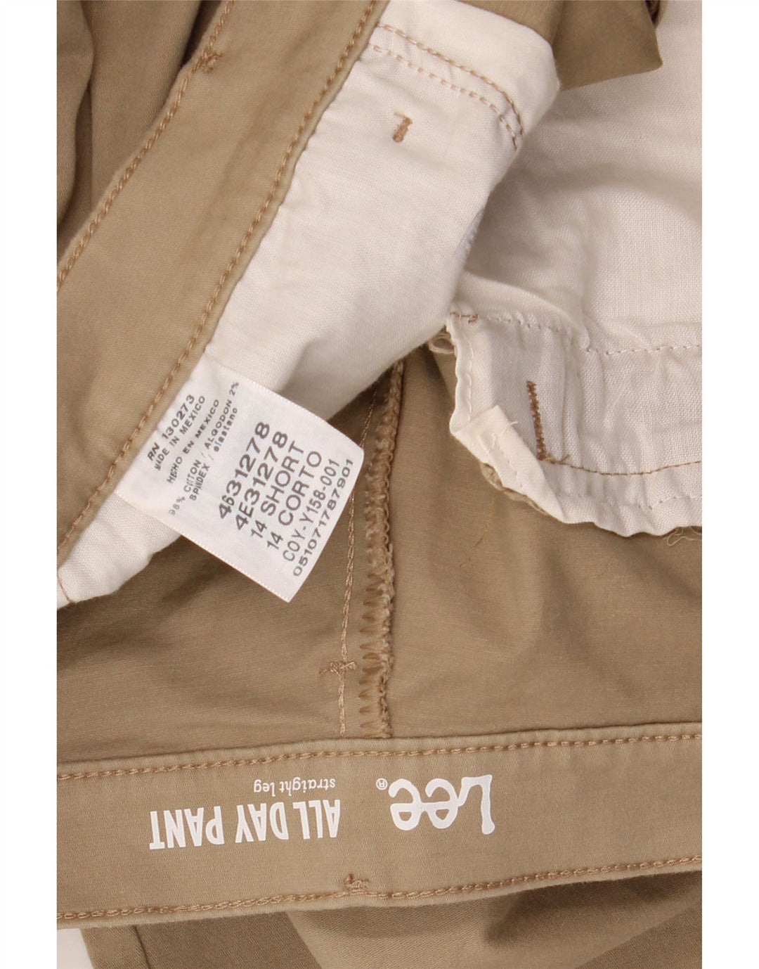 Pantaloni casual dritti da donna LEE US 14 XL W34 L28 Cotone marrone