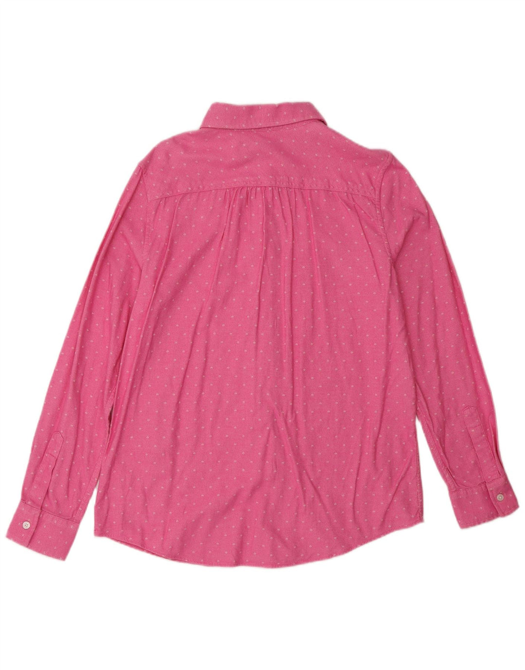 Camicia da donna LANDS END UK 12 Cotone maculato rosa medio