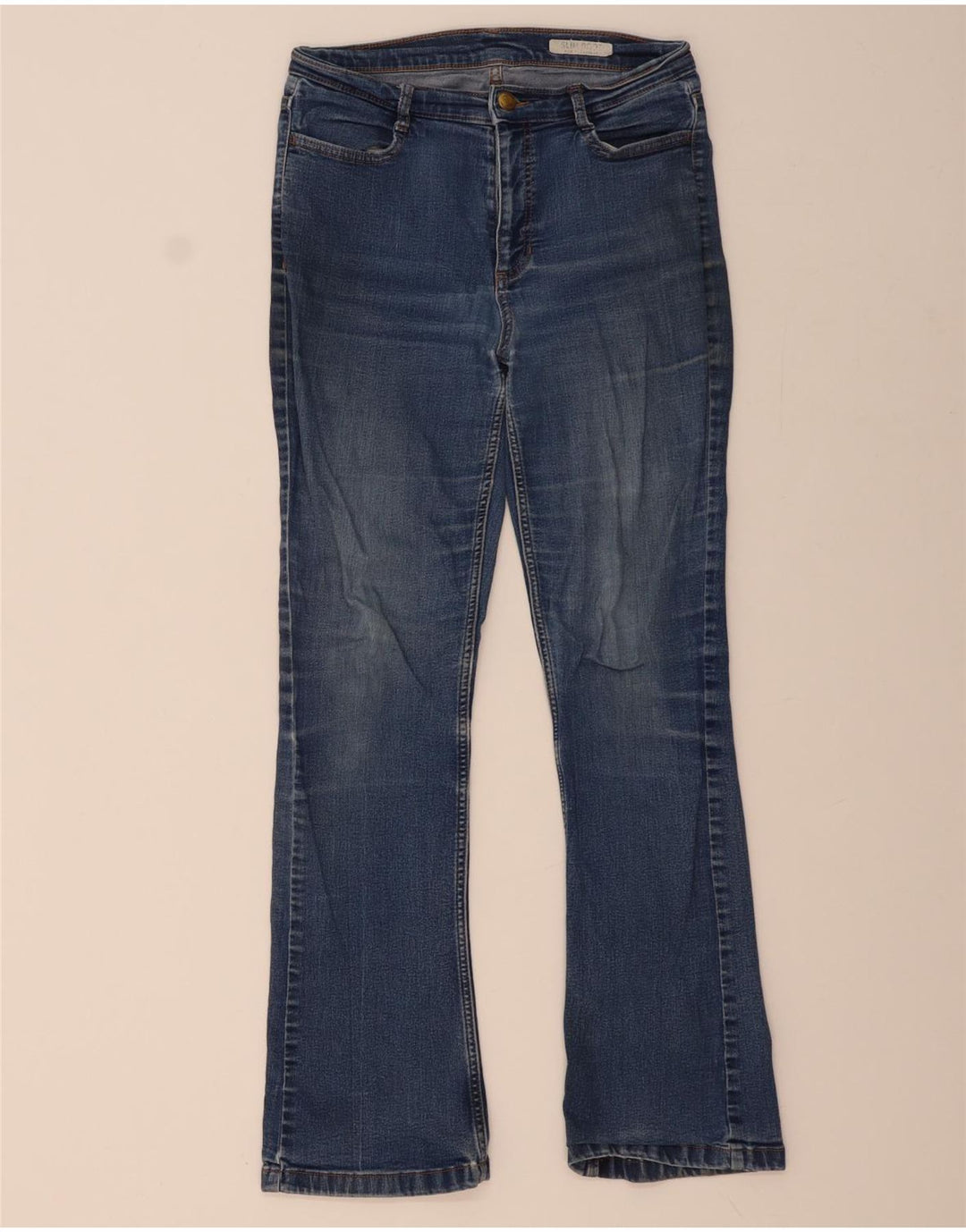 MARKS & SPENCER Jeans bootcut da donna vestibilità regolare UK 10 piccoli W30 L30 blu