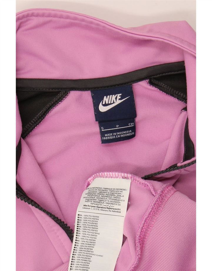 Giacca da tuta da donna NIKE UK 10 Small Rosa Poliestere color block