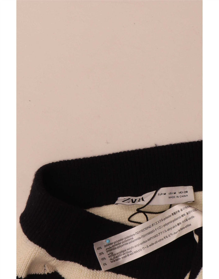 Gonna tubino lavorata a maglia Zara da donna media W30 poliestere a righe nere
