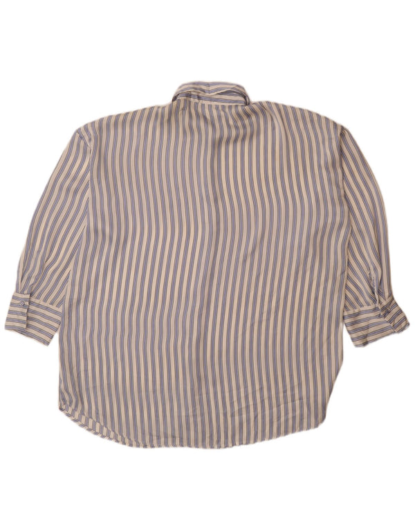 Abito chemisier ampio da donna Zara UK 10 piccolo in poliestere a righe blu