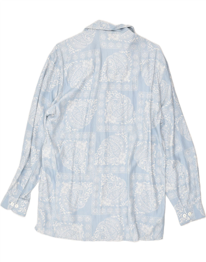 EMMANUEL SCHVILI Womens Loose Fit Shirt IT 44 Medium Blue Paisley | Vintage Emmanuel Schvili | Thrift | Second-Hand Emmanuel Schvili | Used Clothing | Messina Hembry 