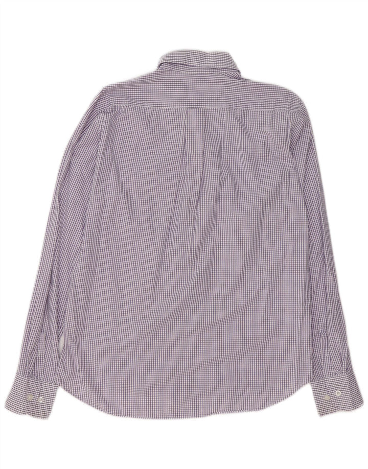 CONTE OF FLORENCE Camicia Uomo Cotone a quadri Viola Medio