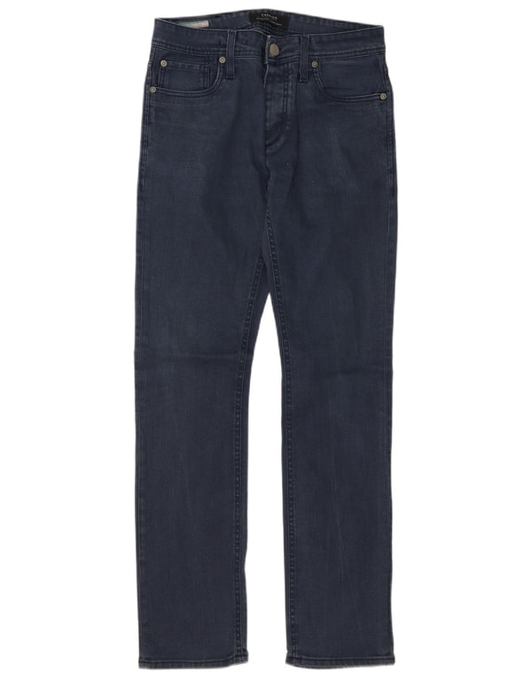 Jeans dritti vestibilità regolare Clark da uomo Jack & Jones W30 L32 cotone blu navy